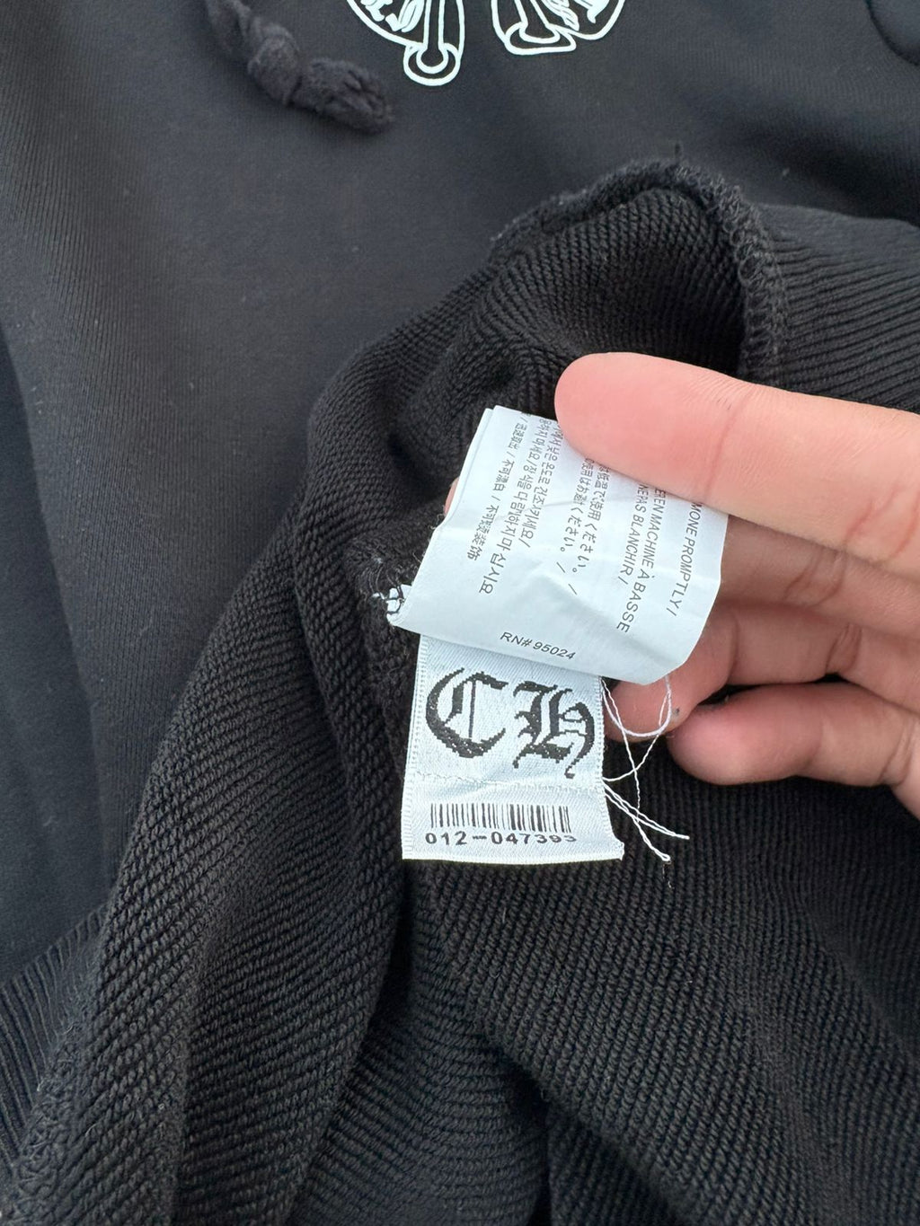 black Chrome Hearts horseshoe-motif hoodie