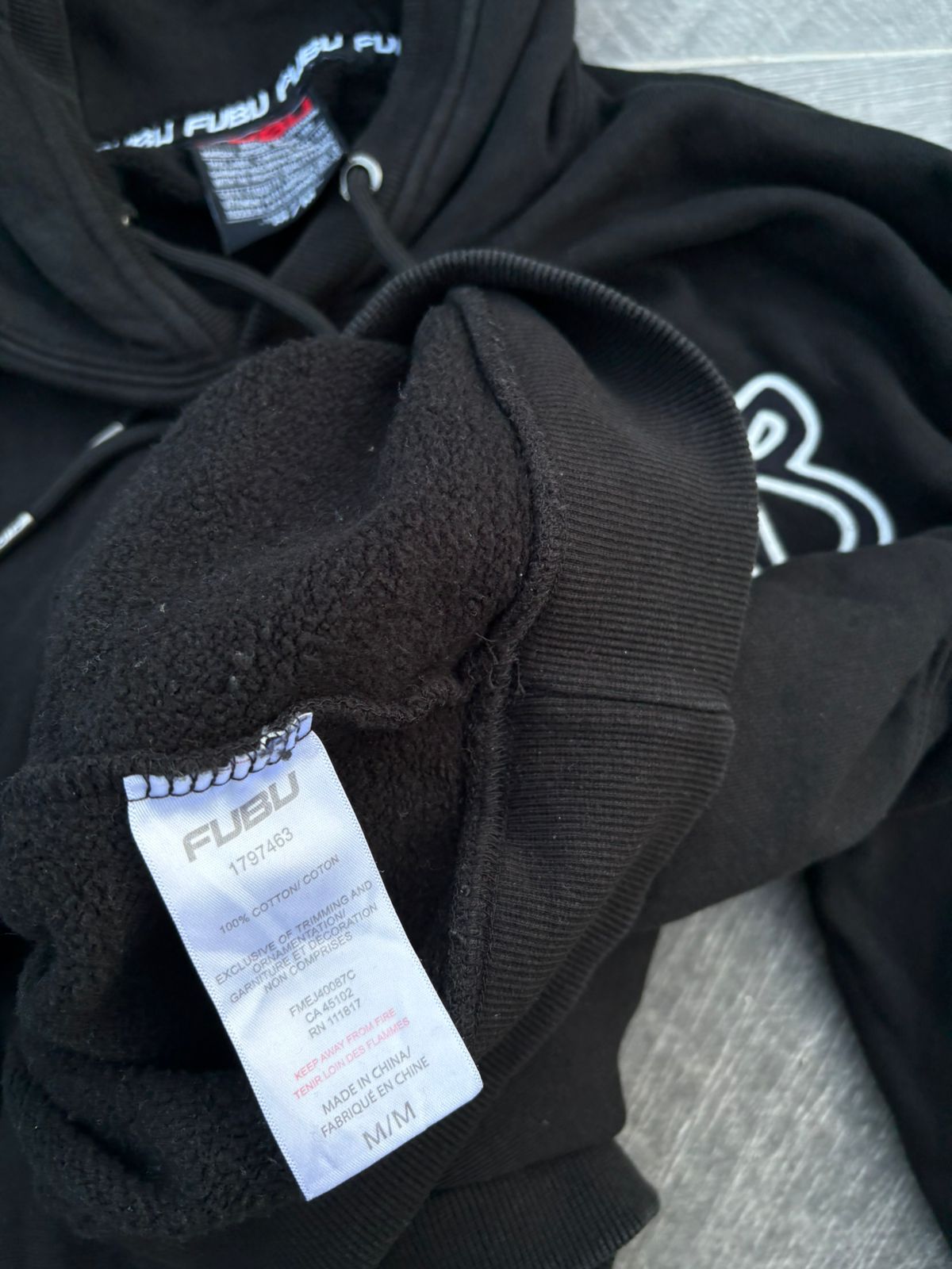 Black FUBU small logo hoodie