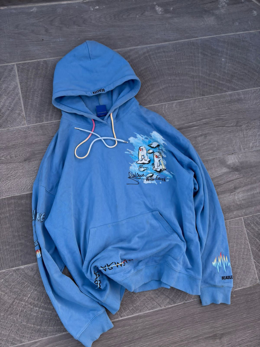 blue Beaster streetwear hoodie