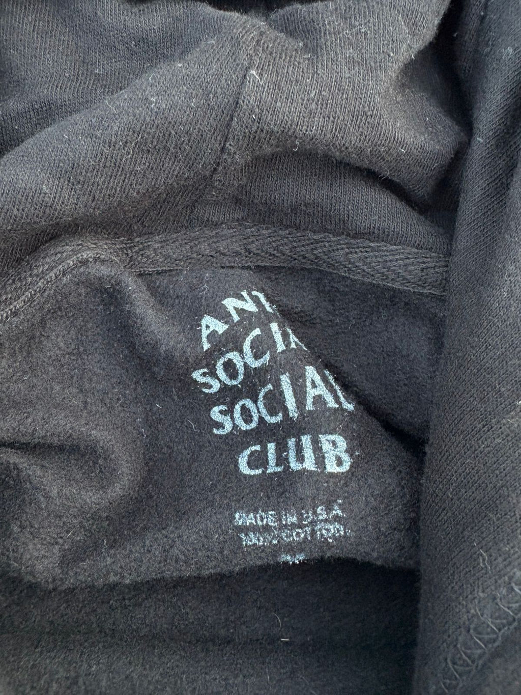 Anti Social Social Club black logo-print hoodie