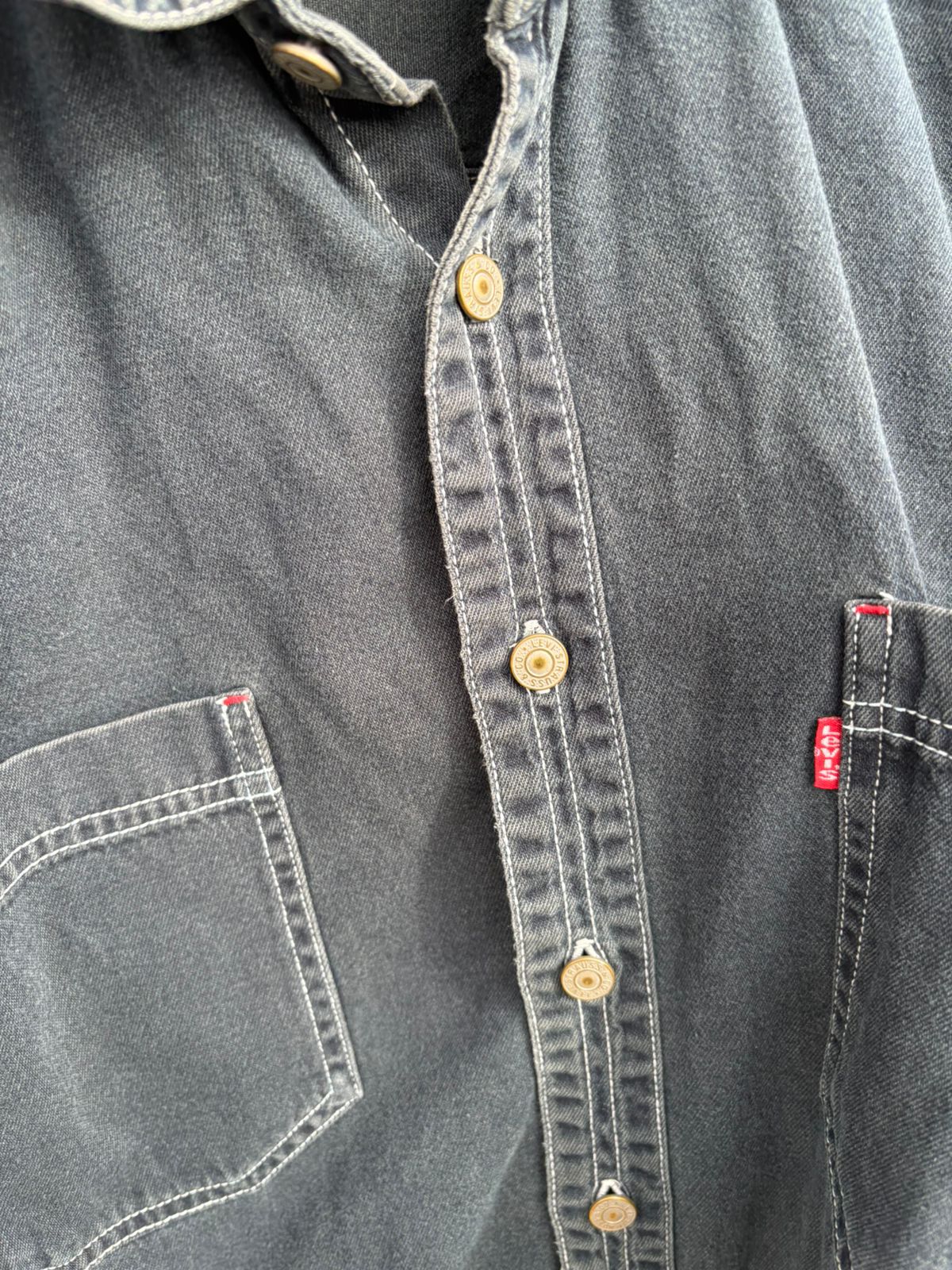 Levi's mid-weight denim button-up shirt