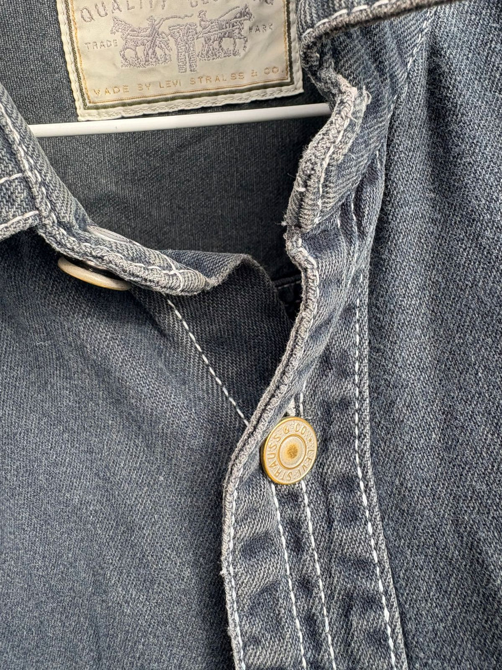 Levi's mid-weight denim button-up shirt