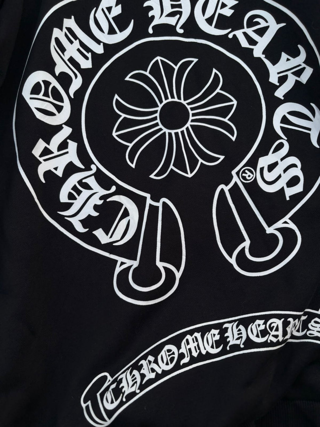 black Chrome Hearts horseshoe-motif hoodie