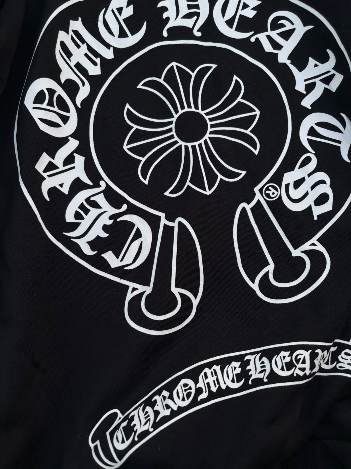 black Chrome Hearts horseshoe-motif hoodie