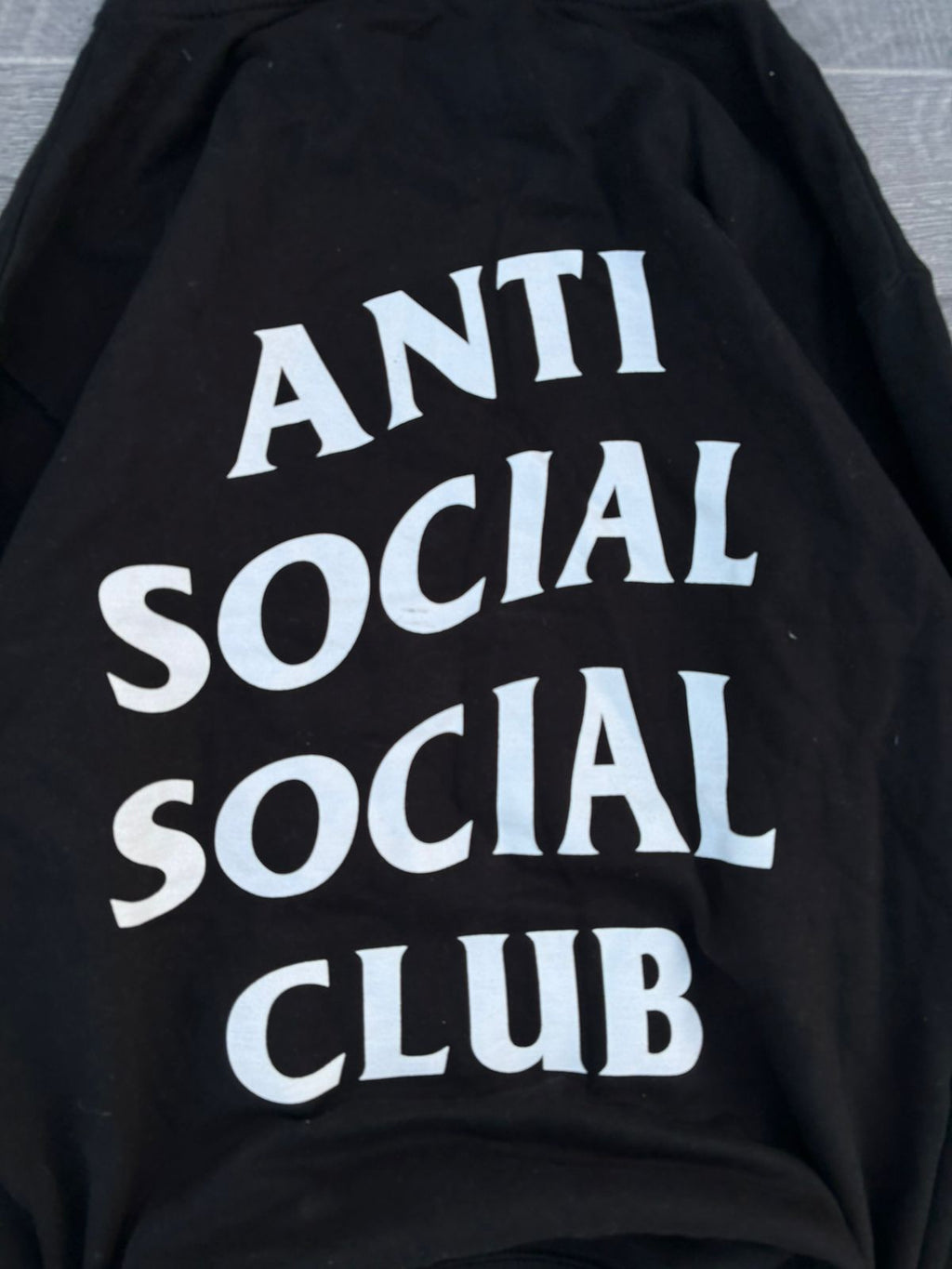 Anti Social Social Club black logo-print hoodie
