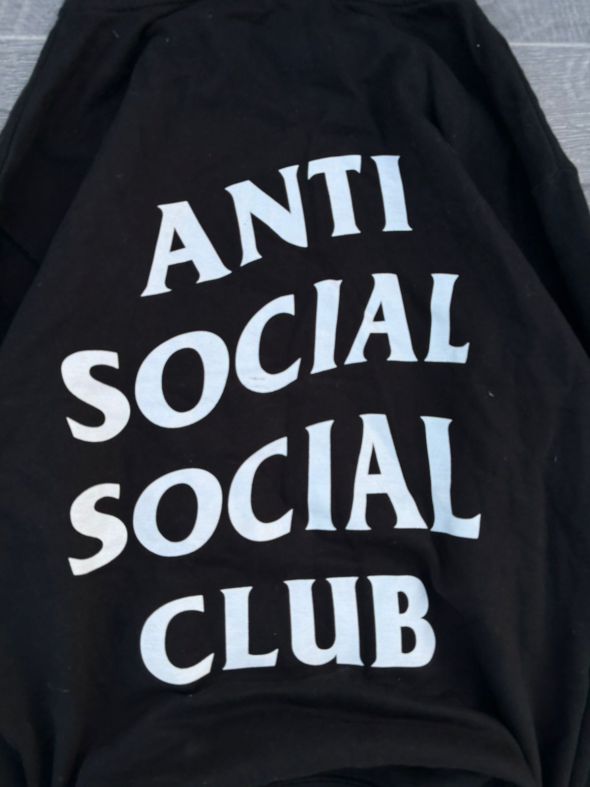 Anti Social Social Club black logo-print hoodie