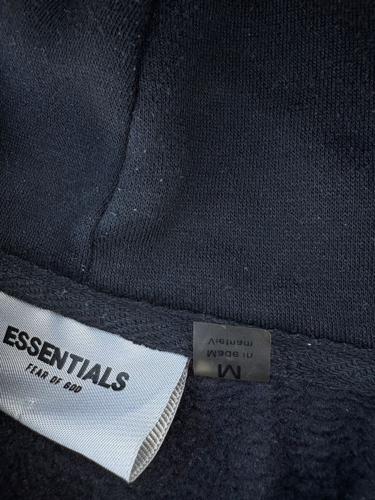 Black Fear of God Essentials hoodie
