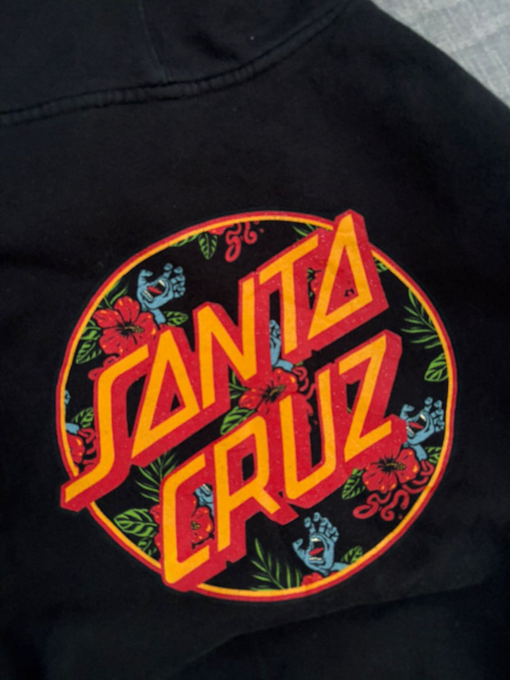 Black Santa cruz hoodie