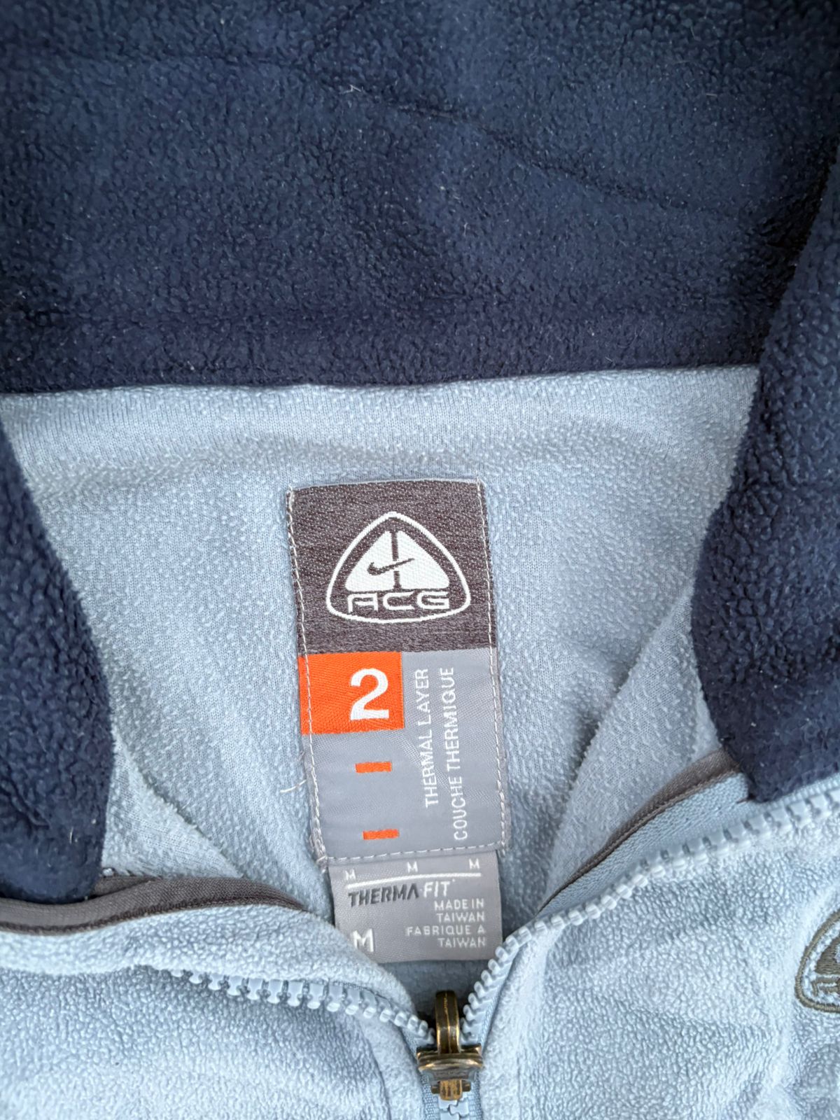 Nike acg baby blue fleece zip up jacket