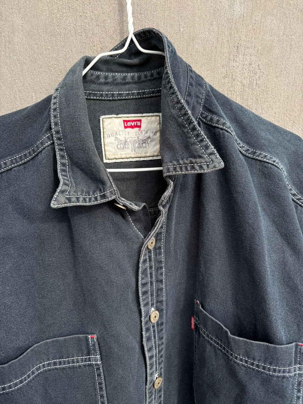 Levi's mid-weight denim button-up shirt