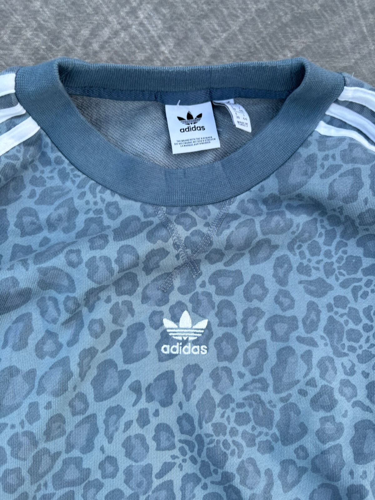 Sky blue Adidas leopard Sweatshirt