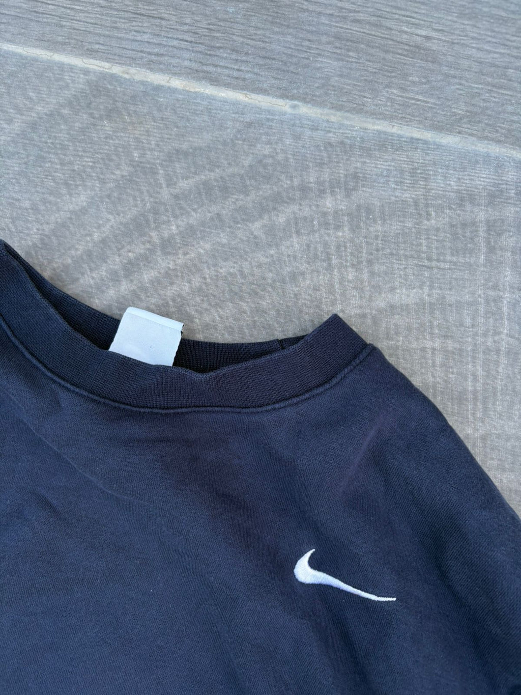 Navy nike solo swoosh crewneck