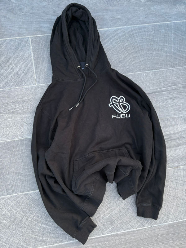 Black FUBU small logo hoodie