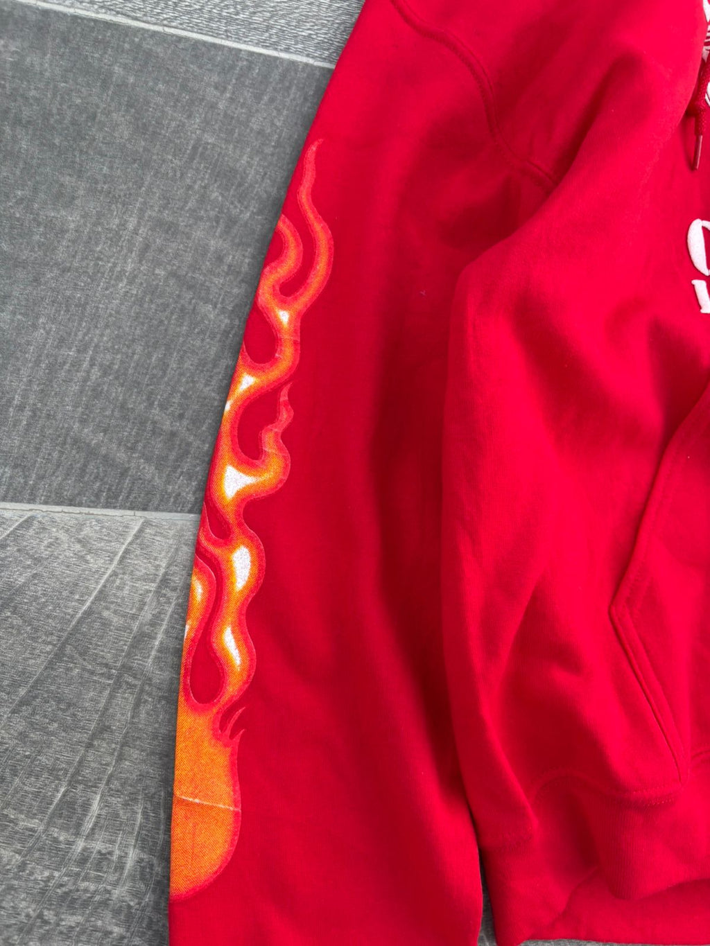 vintage red Sin City Cycles hoodie