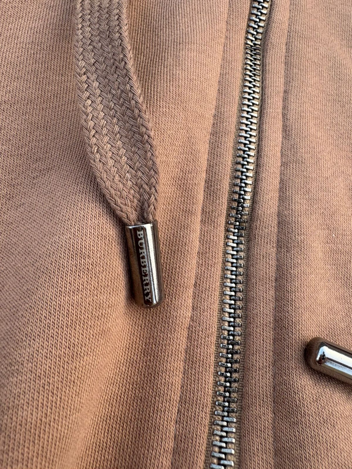 Burberry-style zip-up hoodie