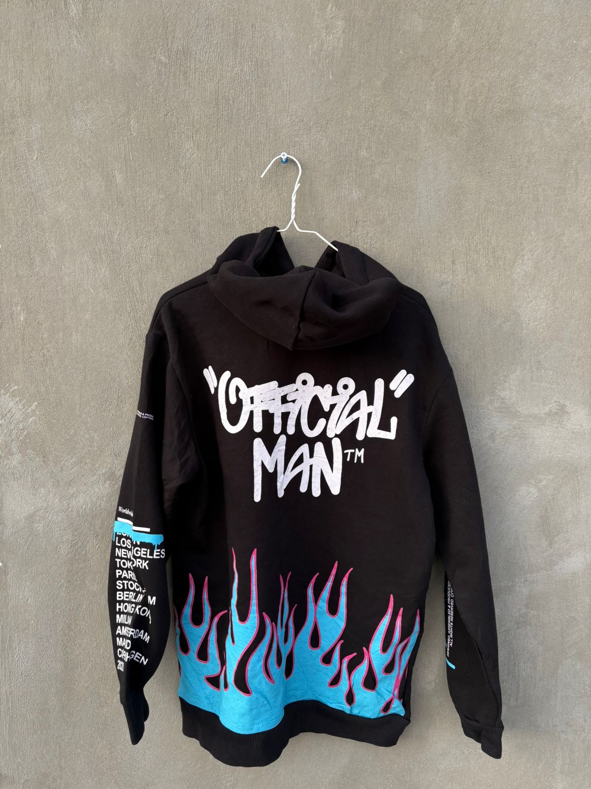 BooHoo Official Graffiti Flame Hoodie