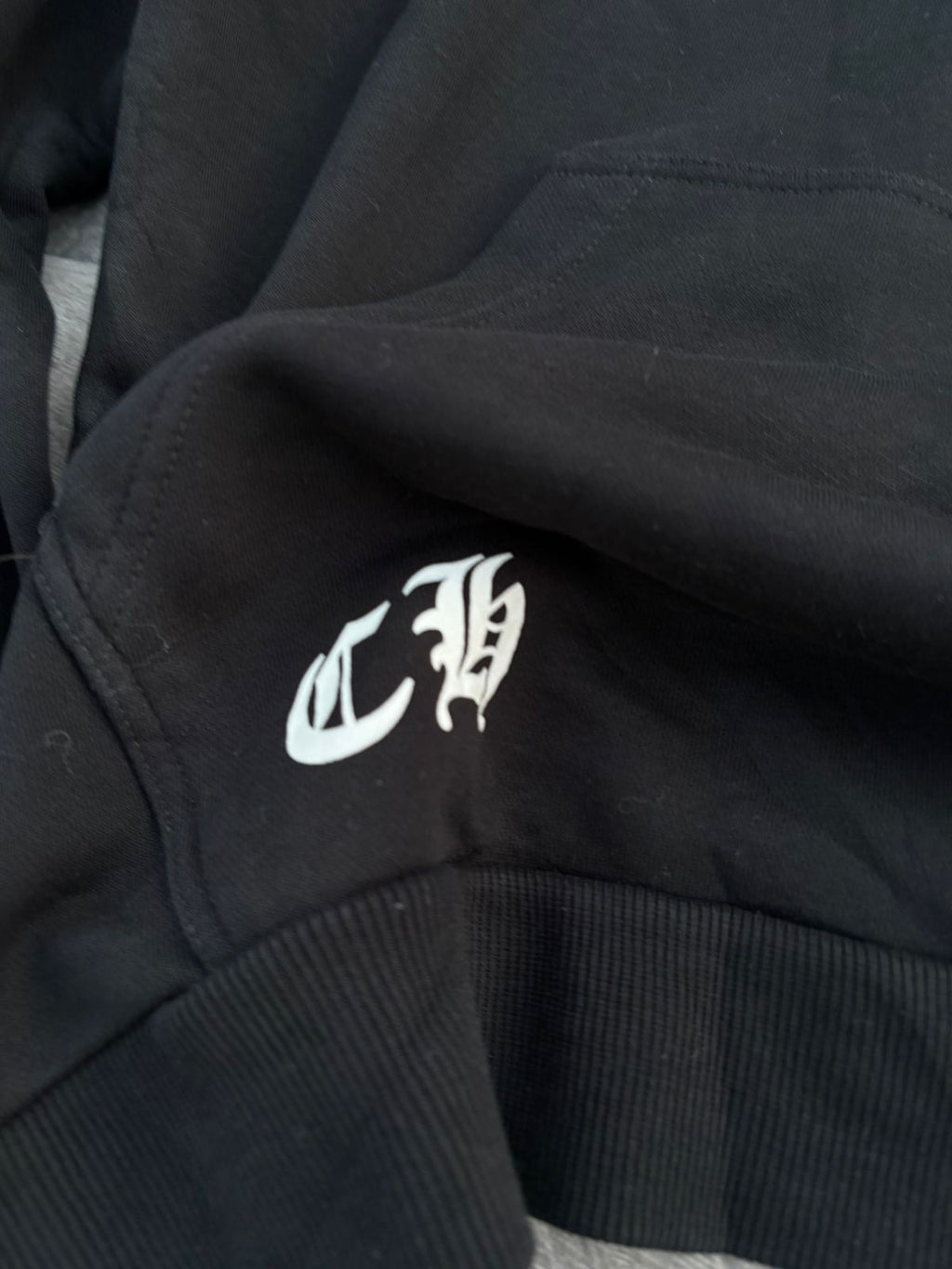 black Chrome Hearts horseshoe-motif hoodie