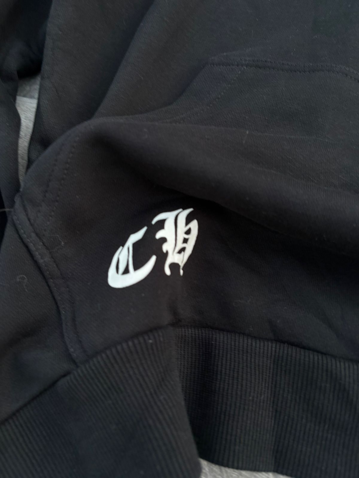 black Chrome Hearts horseshoe-motif hoodie