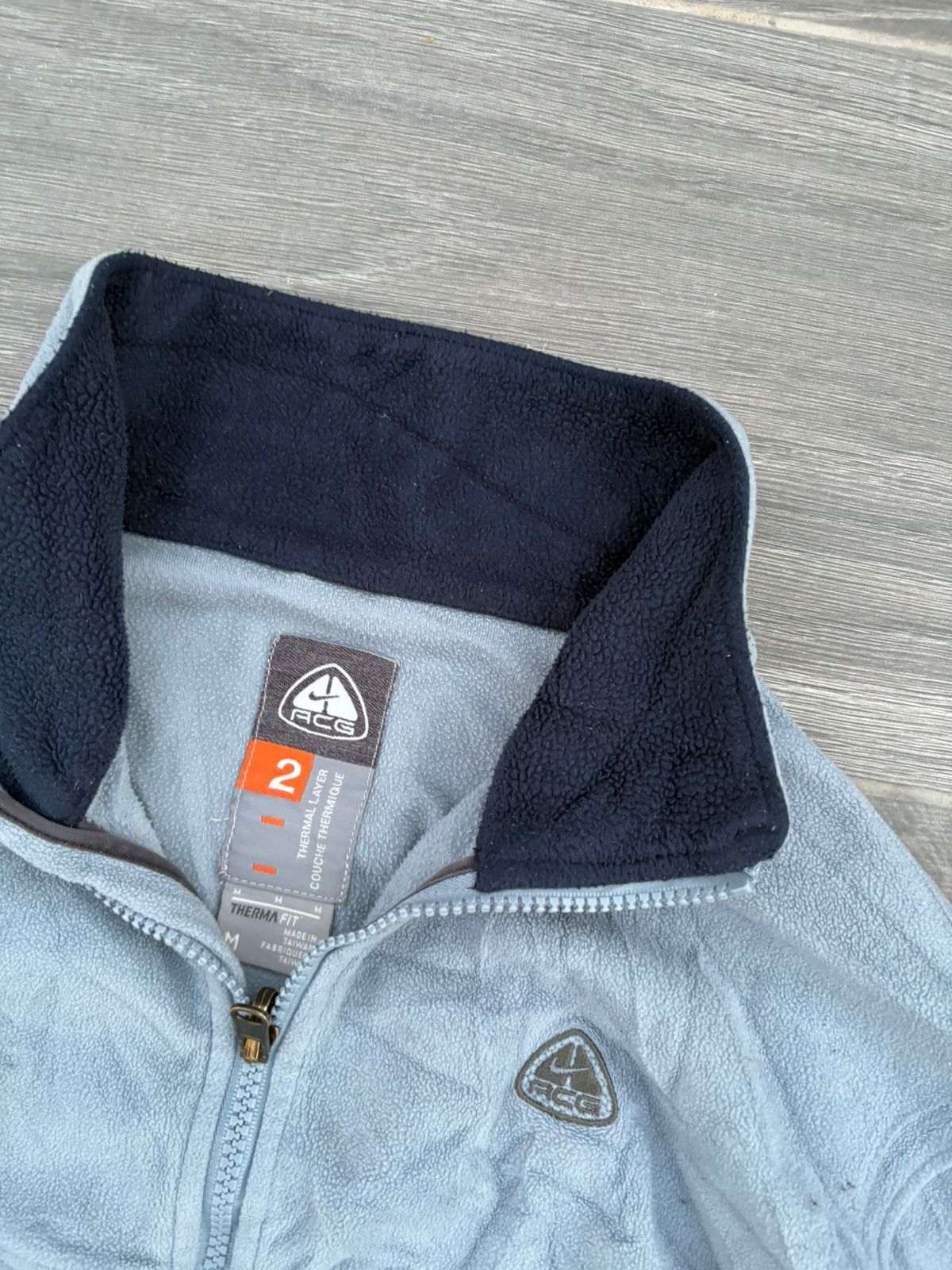 Nike acg baby blue fleece zip up jacket