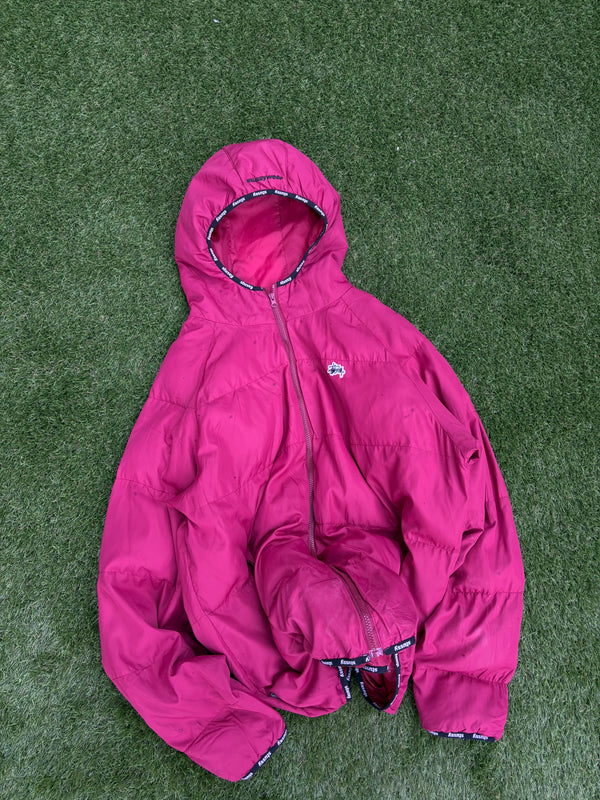 Vintage burgundy Stüssy puffer jacket