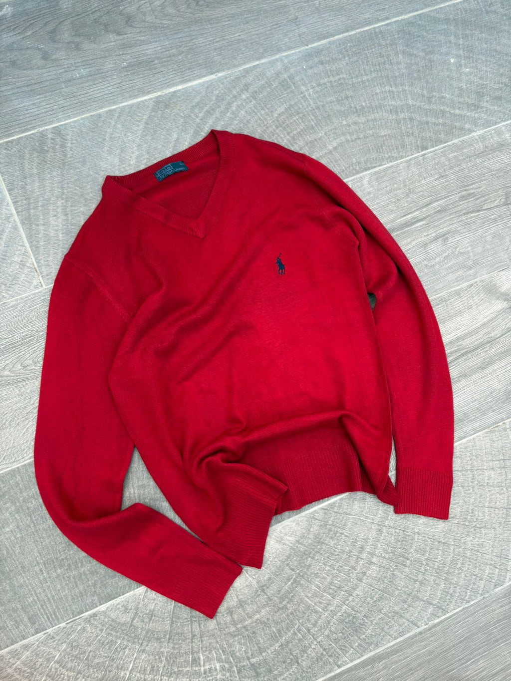 Red Polo Ralph Lauren V-neck sweater
