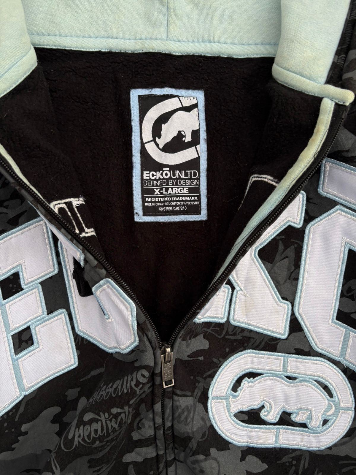 Vintage y2k full-zip hoodie