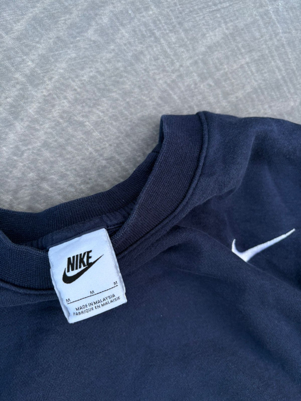 Navy nike solo swoosh crewneck