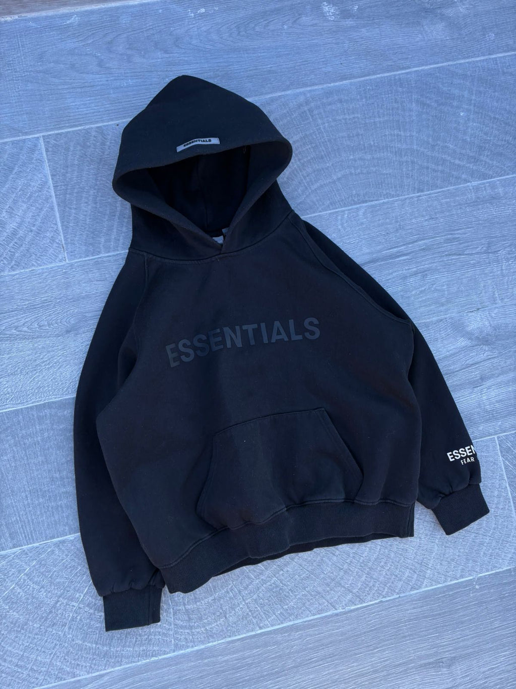 Black Fear of God Essentials hoodie