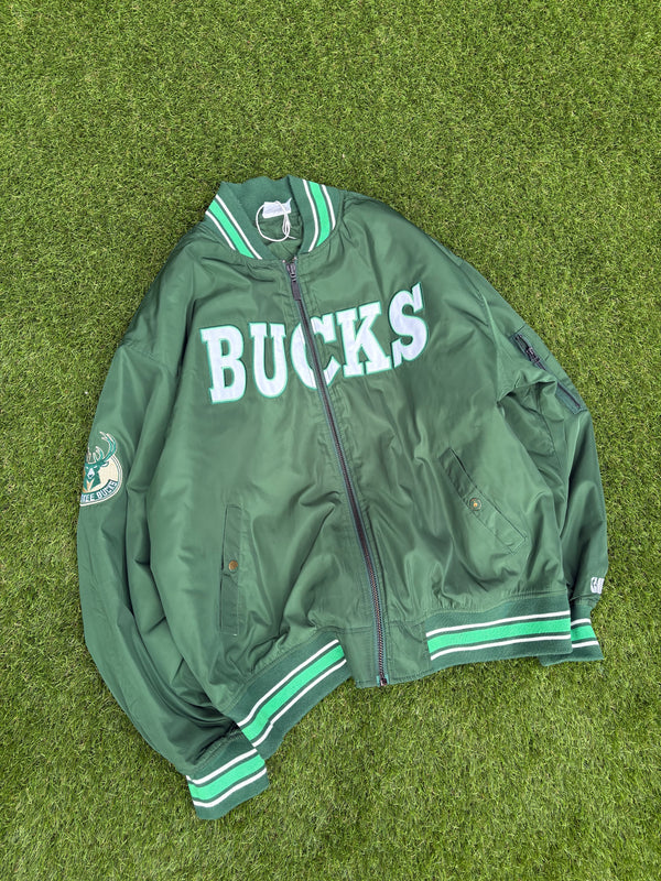 Vintage 80s NBA Bucks Basketball Jacket