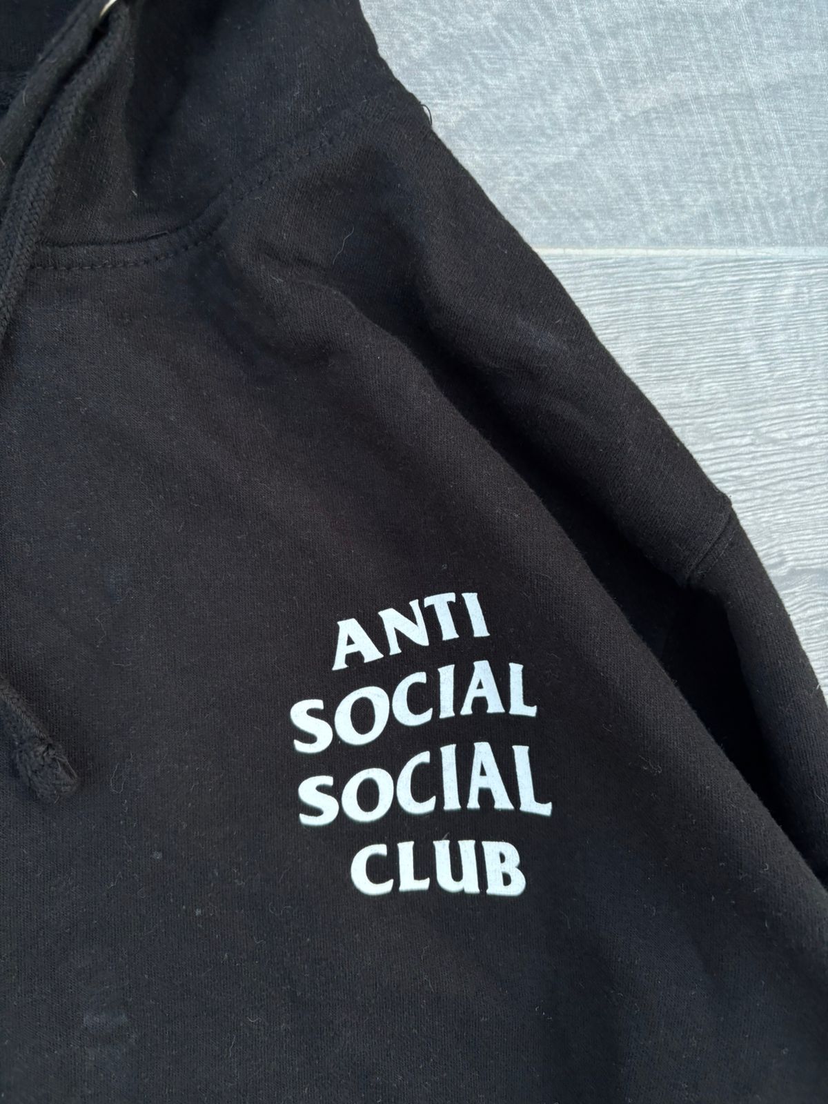 Anti Social Social Club black logo-print hoodie