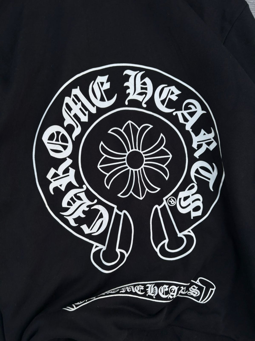 black Chrome Hearts horseshoe-motif hoodie