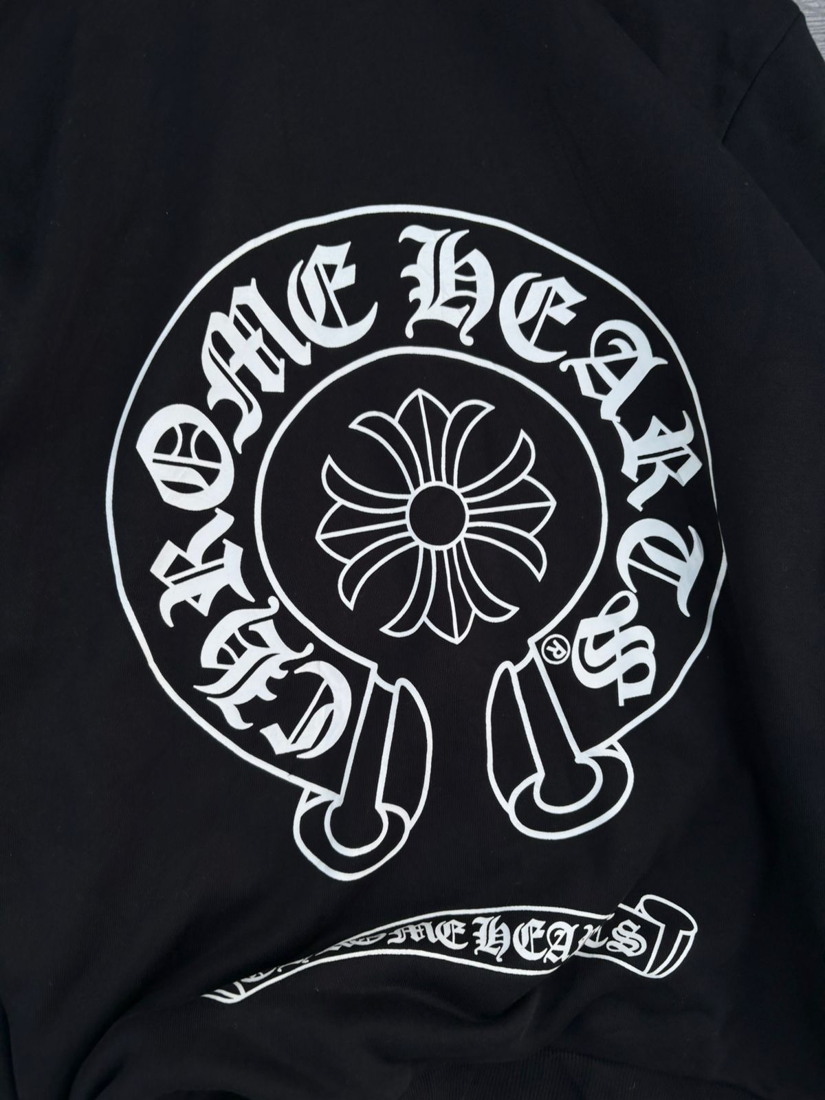 black Chrome Hearts horseshoe-motif hoodie