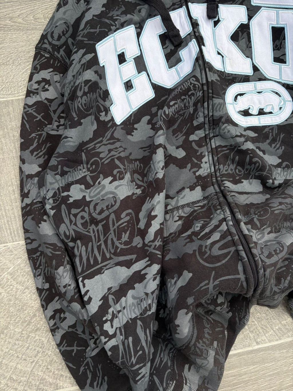 Vintage y2k full-zip hoodie