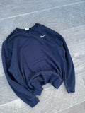 Navy nike solo swoosh crewneck