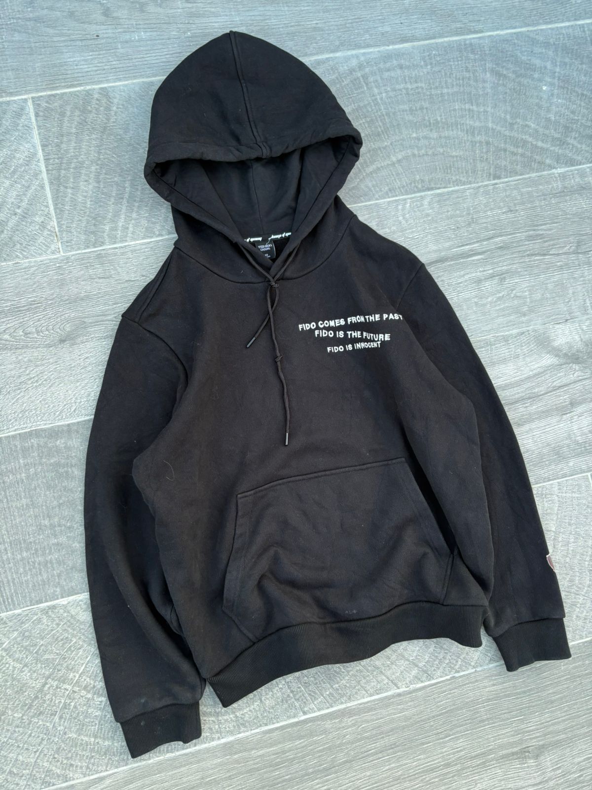 black Fido Dido graphic print hoodie