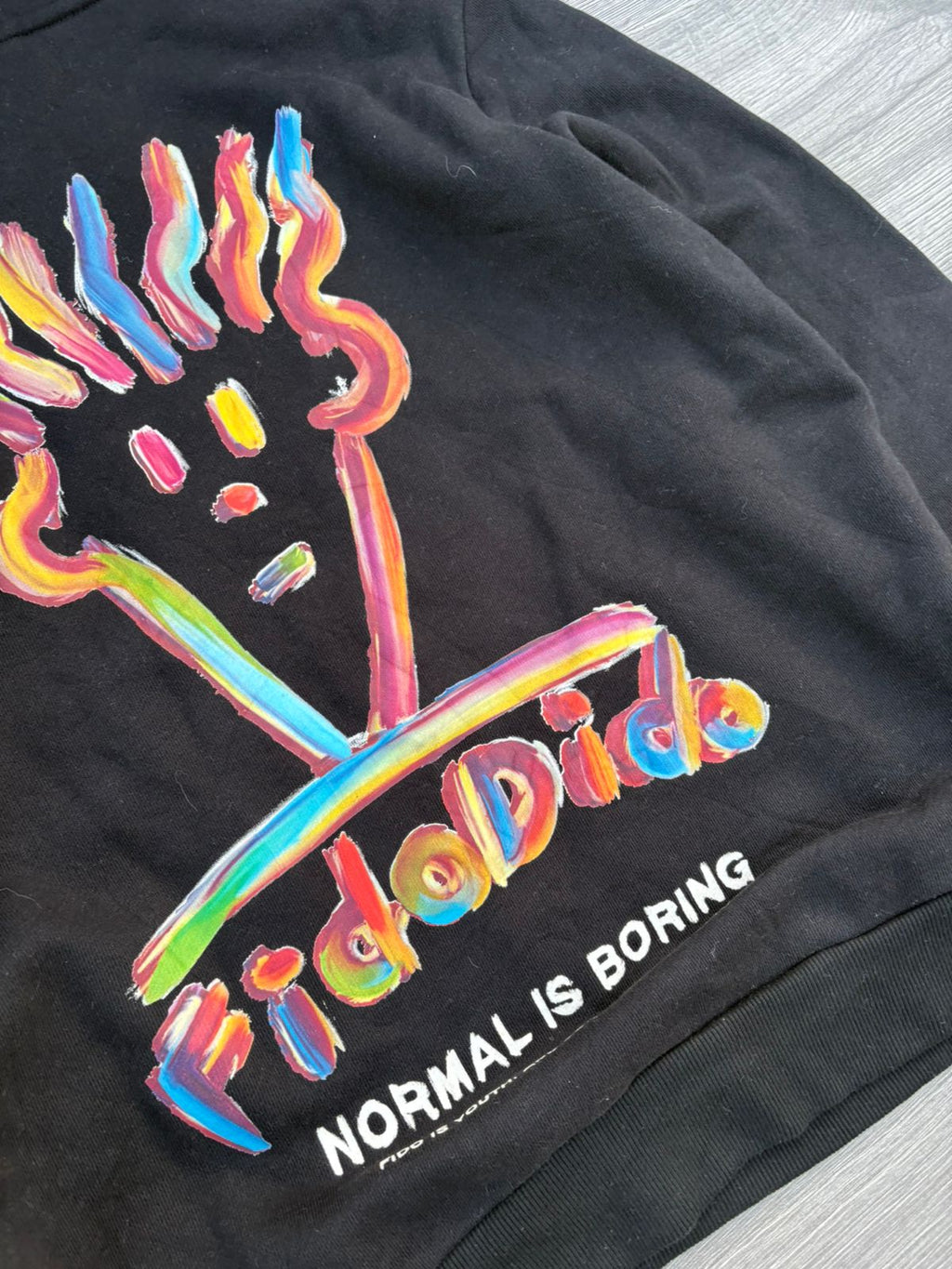 black Fido Dido graphic print hoodie