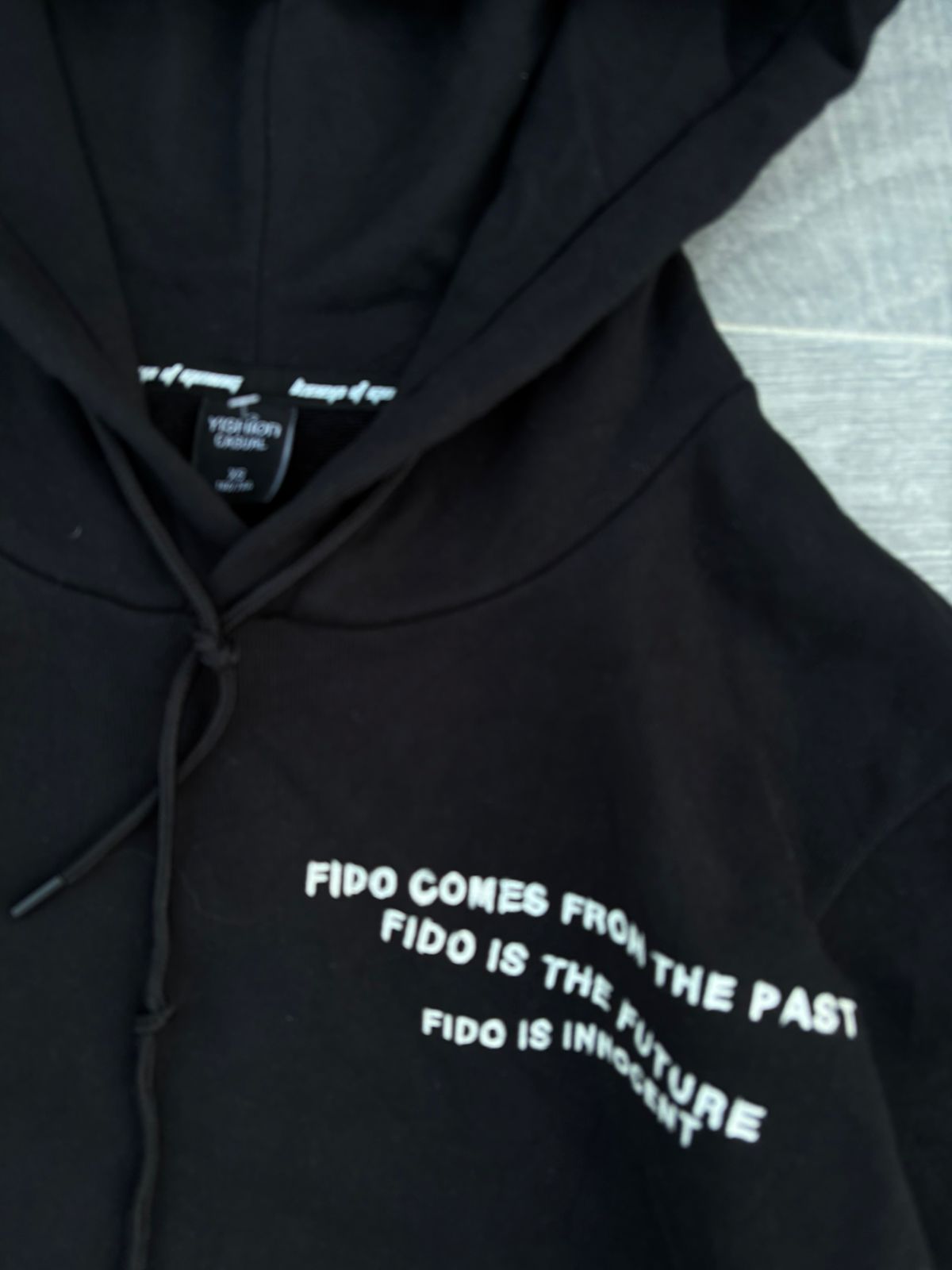 black Fido Dido graphic print hoodie
