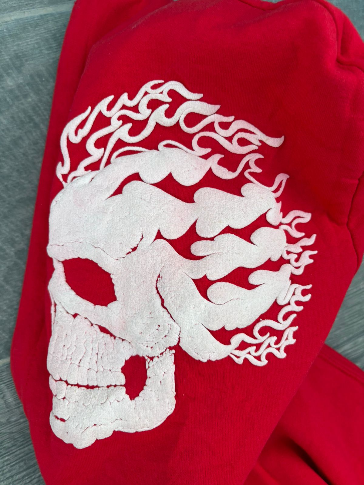 vintage red Sin City Cycles hoodie