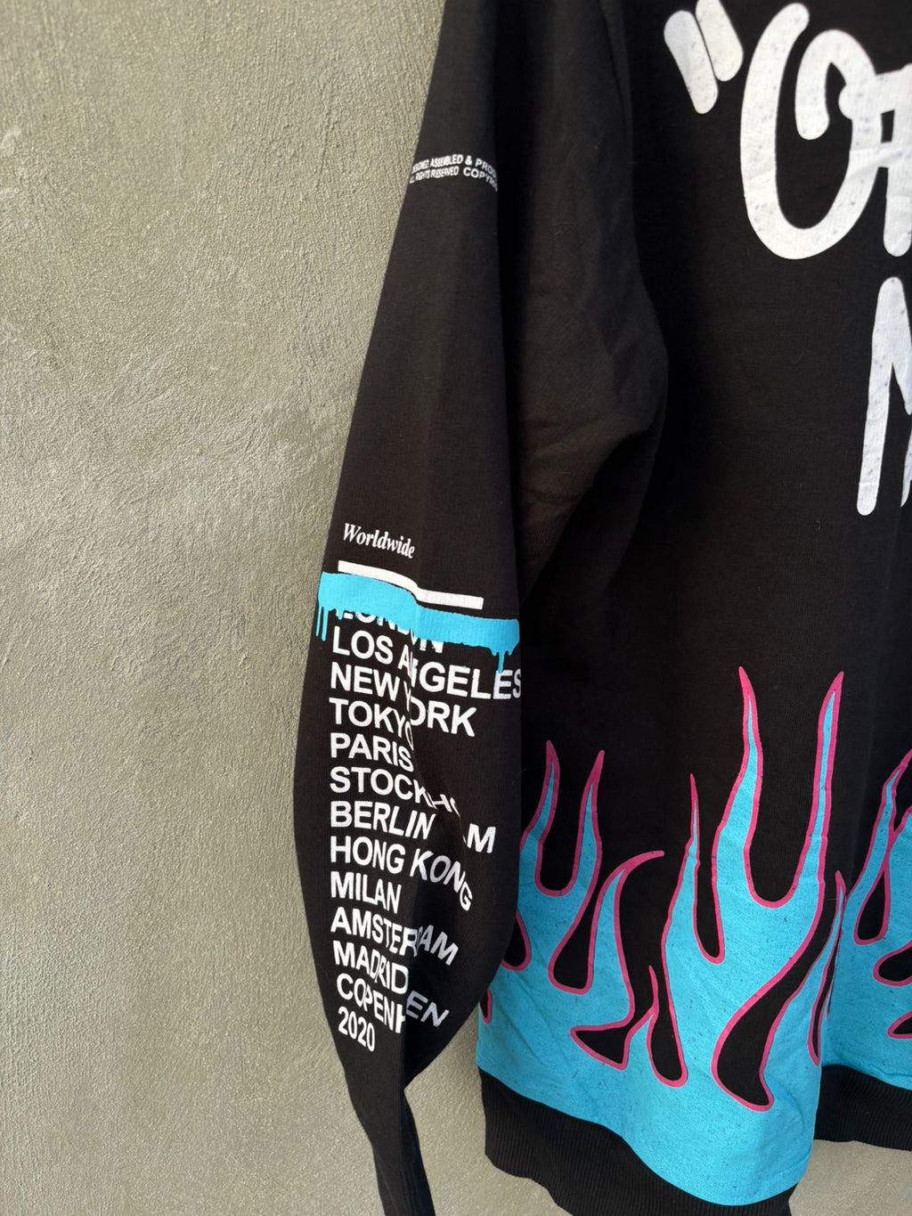 BooHoo Official Graffiti Flame Hoodie