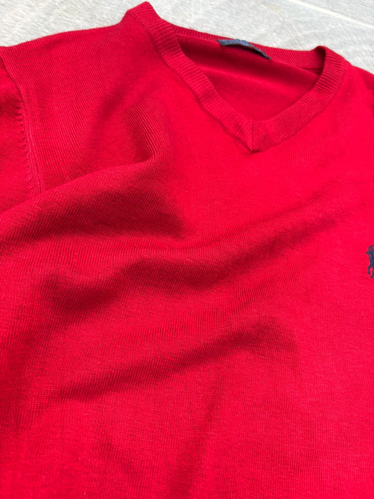 Red Polo Ralph Lauren V-neck sweater