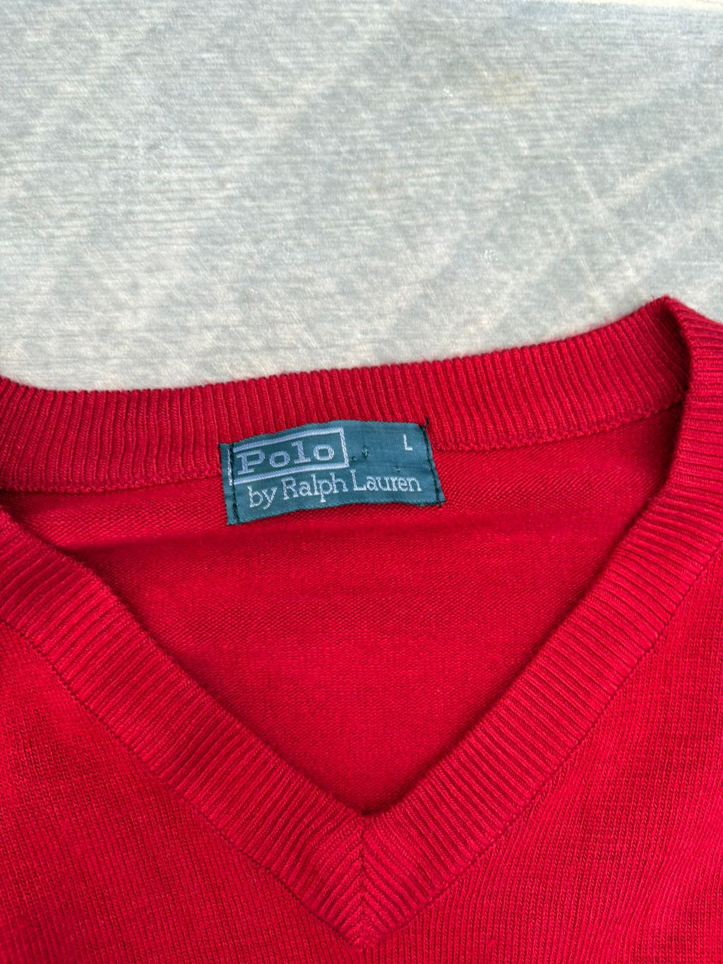 Red Polo Ralph Lauren V-neck sweater