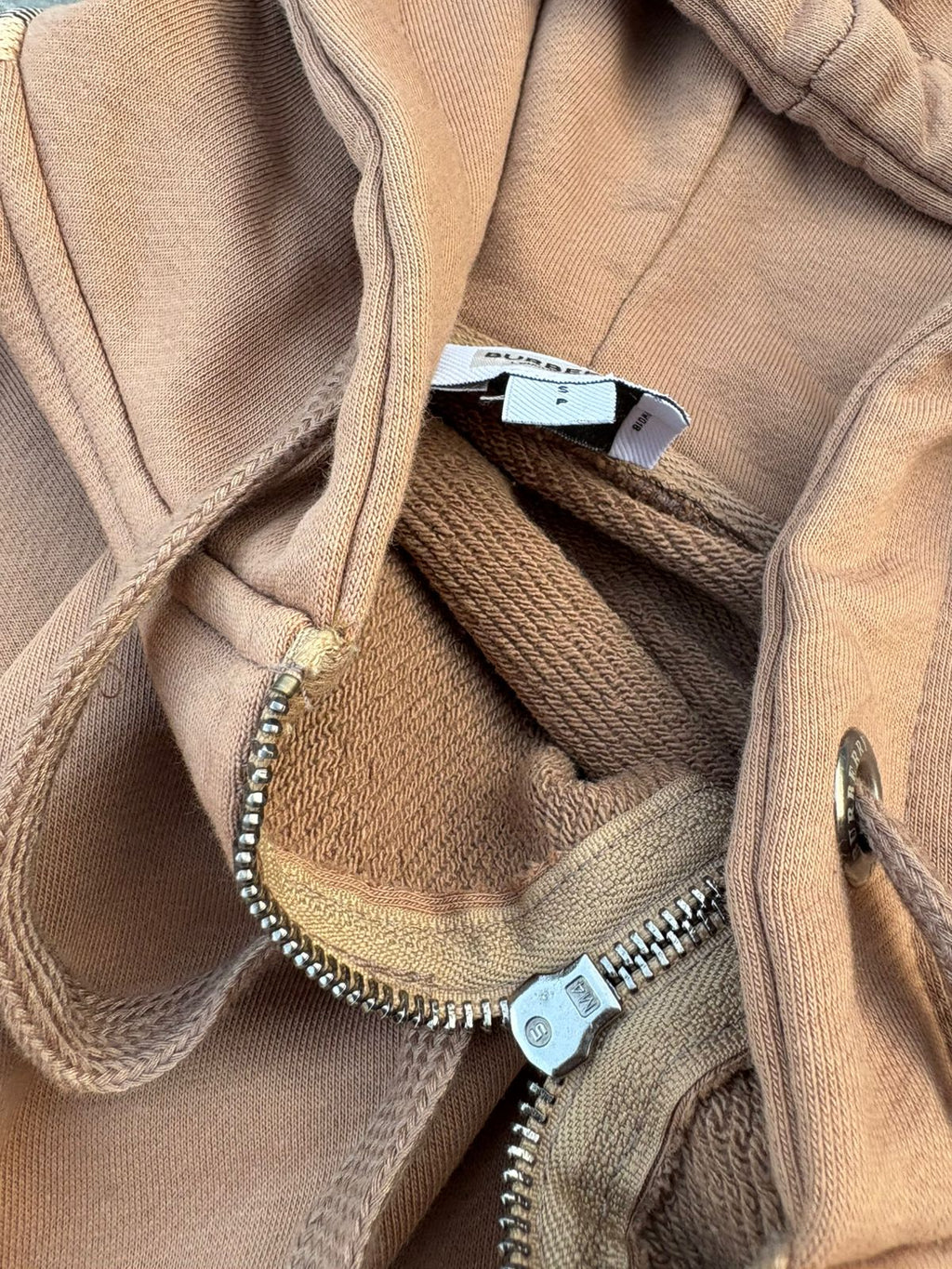 Burberry-style zip-up hoodie