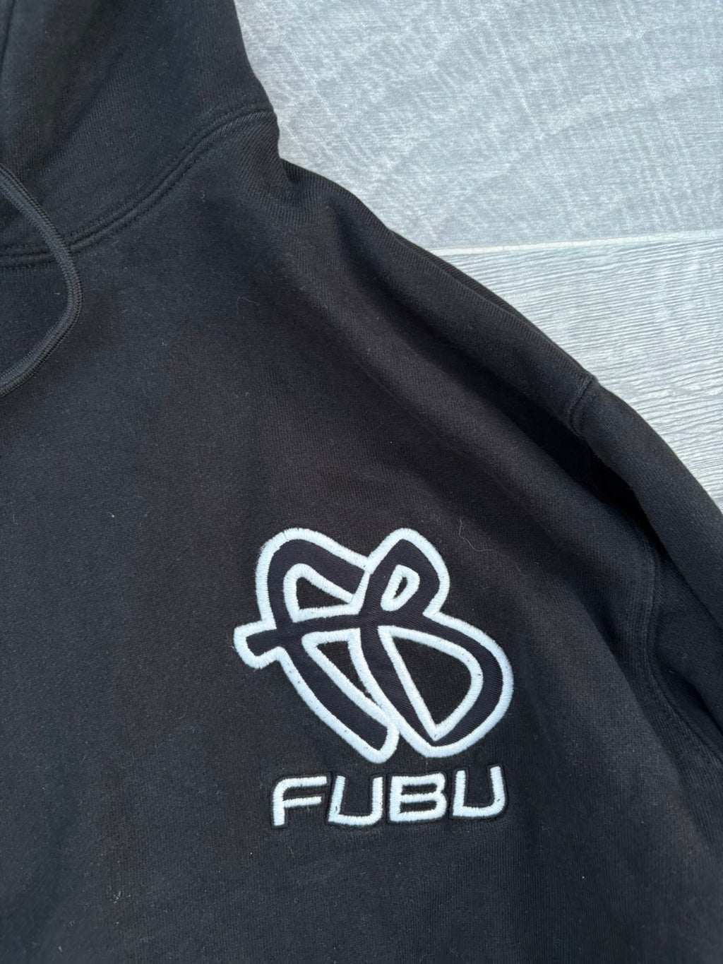 Black FUBU small logo hoodie