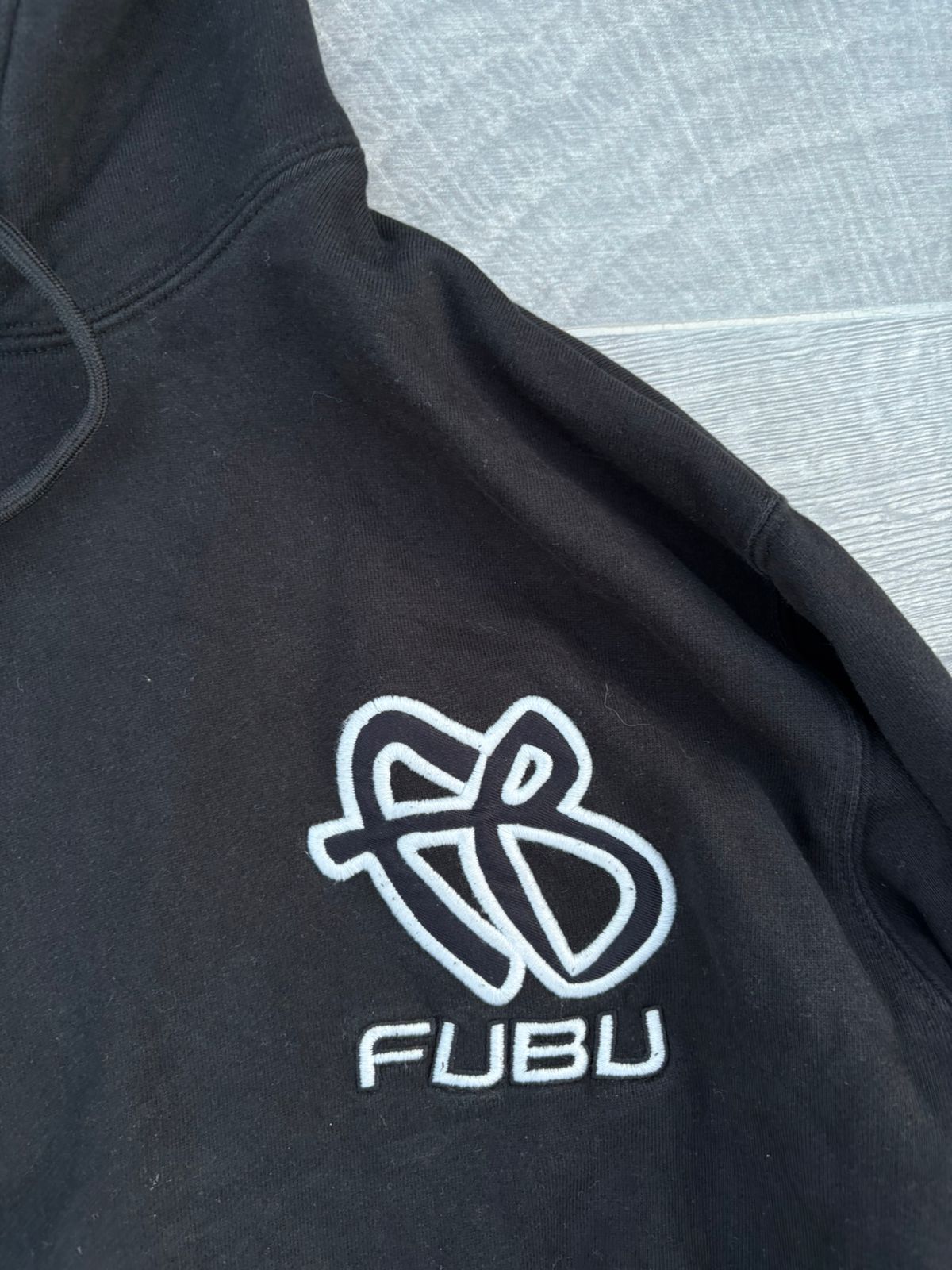 Black FUBU small logo hoodie