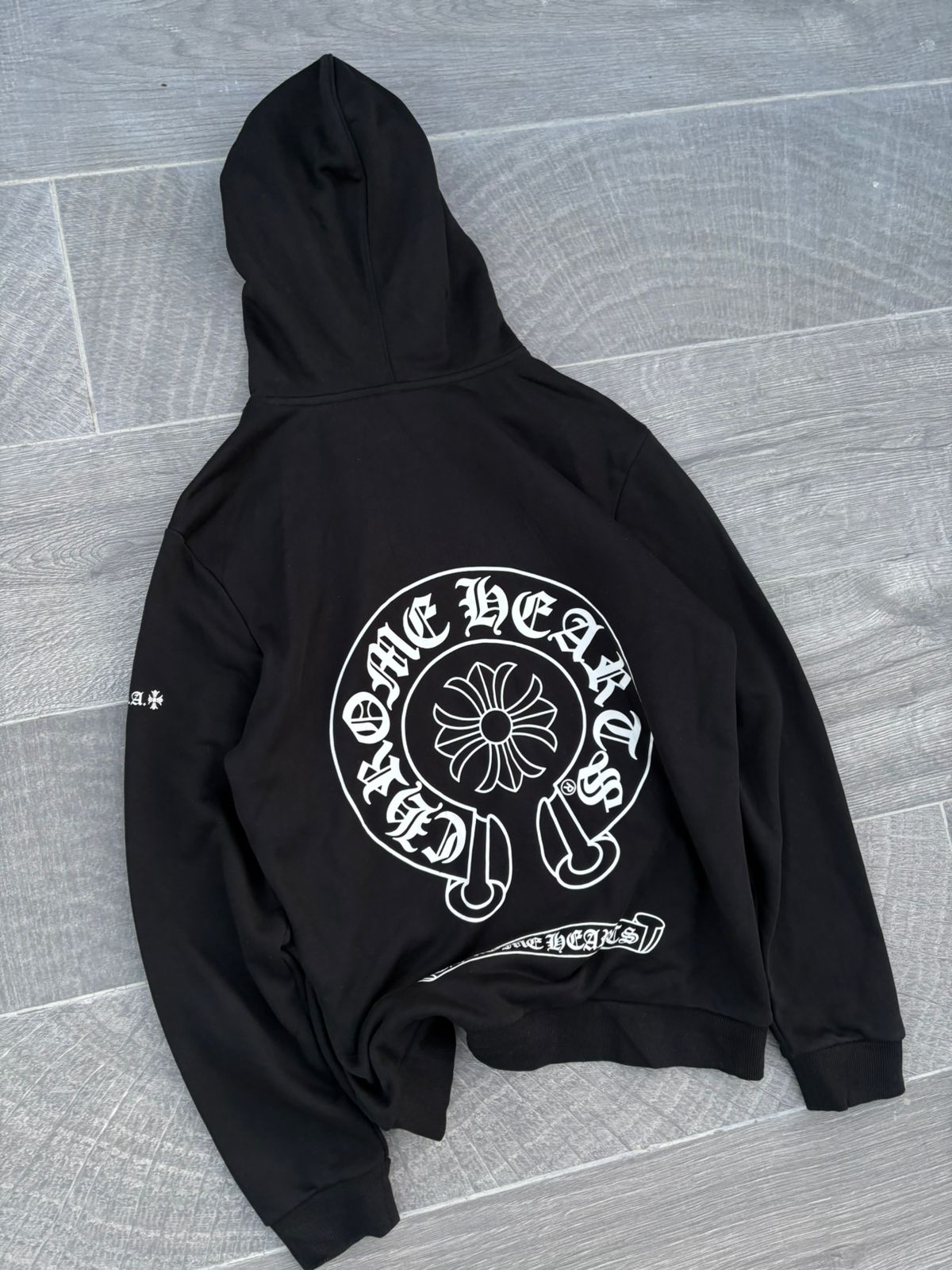 black Chrome Hearts horseshoe-motif hoodie