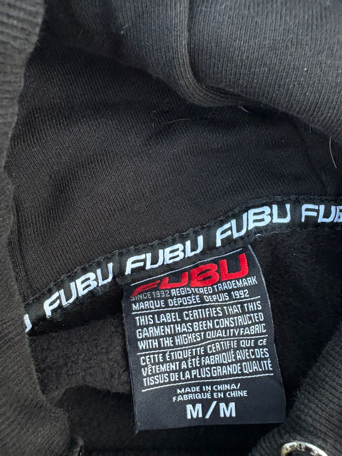 Black FUBU small logo hoodie