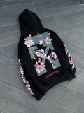Black off-white flower hoodie