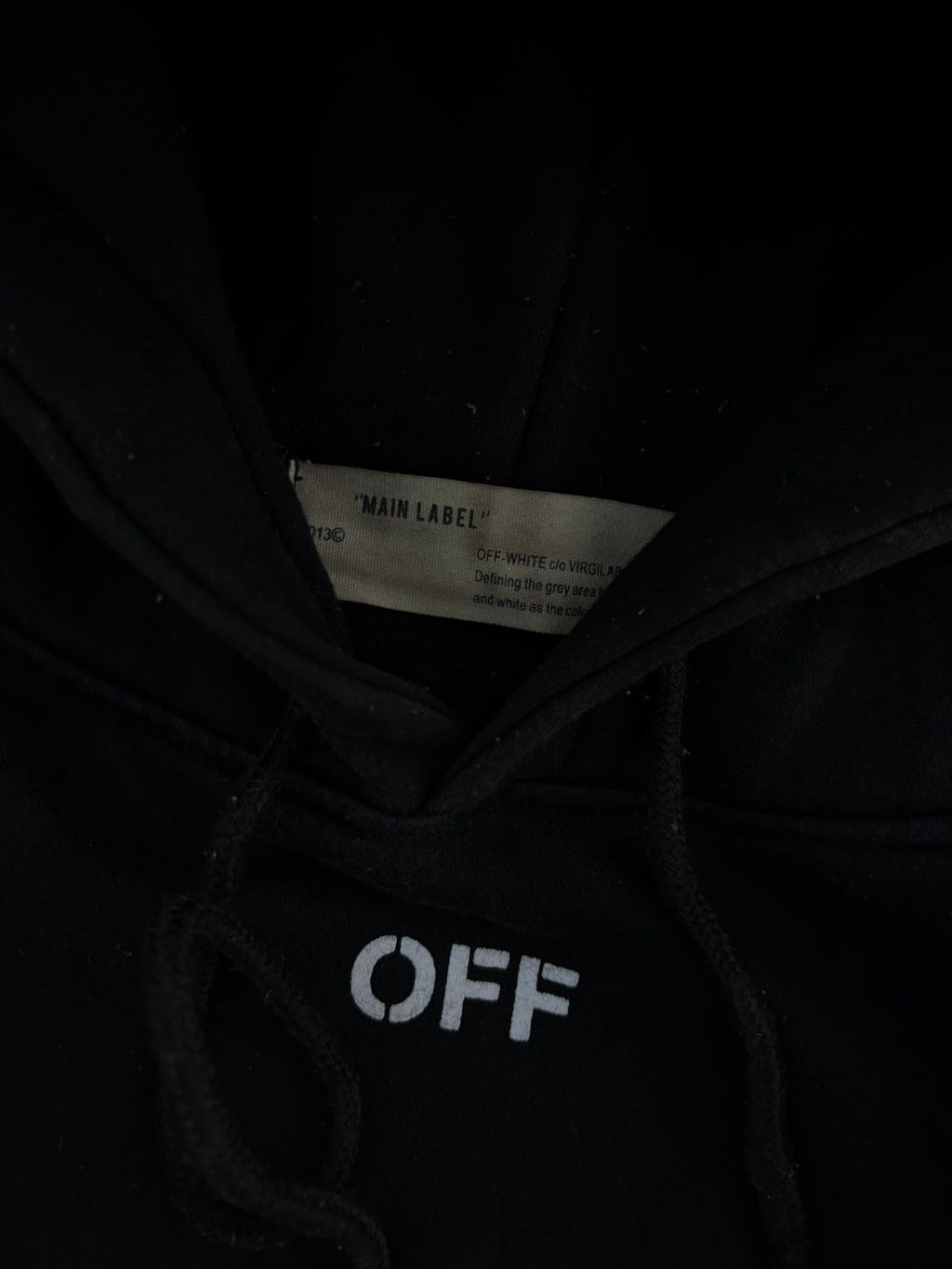 Black off-white flower hoodie