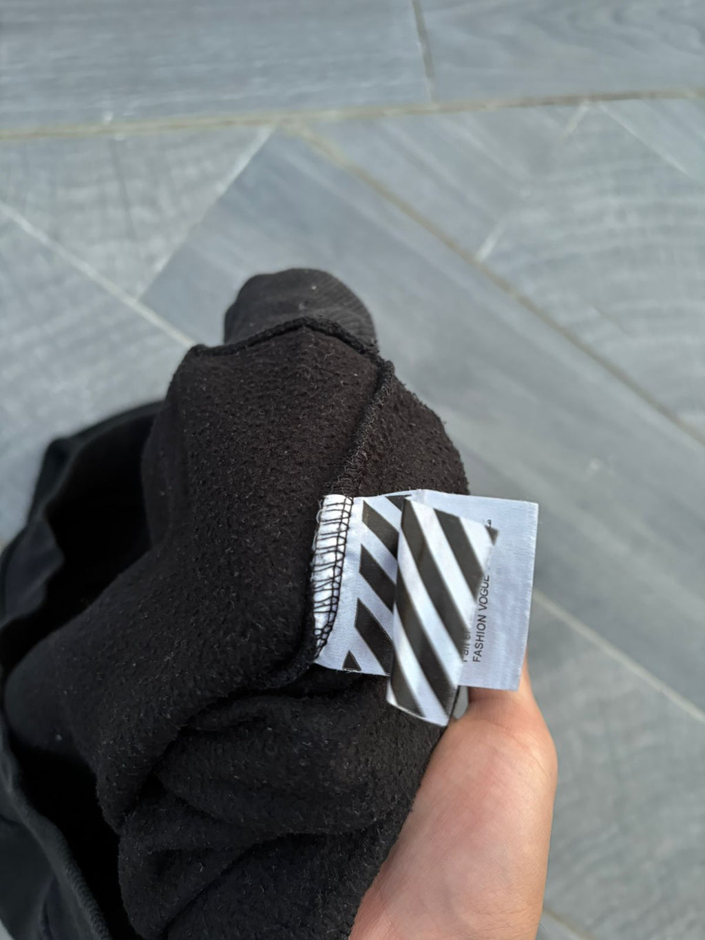 Black off-white flower hoodie