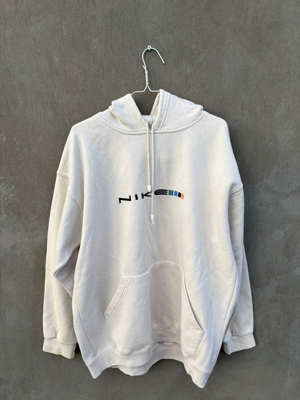 Cream vintage nike hoodie